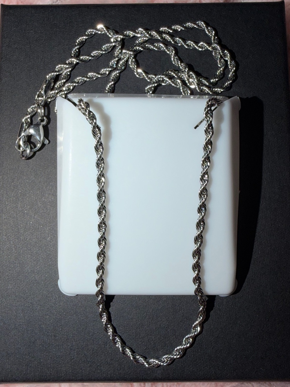 Sterling Silver Rope Chain Necklace - 20in